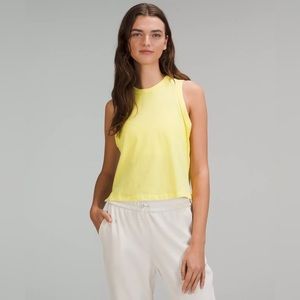 lululemon athletica Classic-Fit Cotton-Blend Tank Top size 6 sunlight yellow